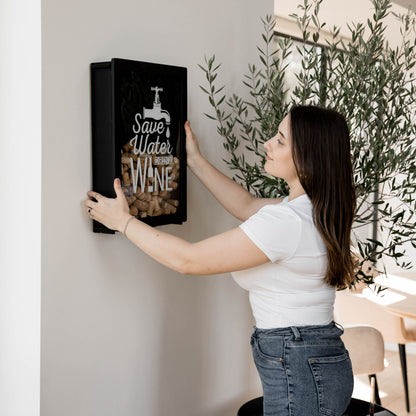 Wine Cork Box – Save Water, Drink Wine