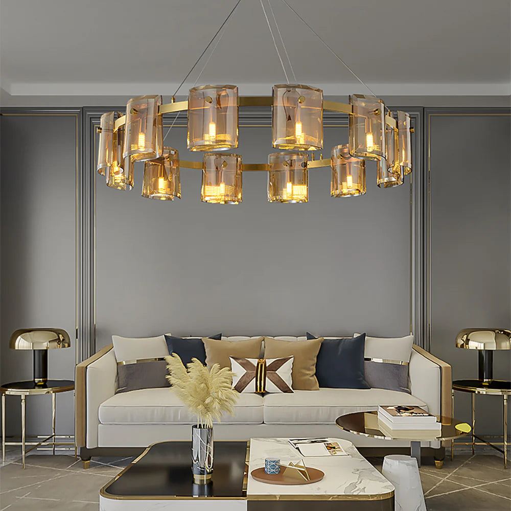 Circular Corlota Glass Chandelier