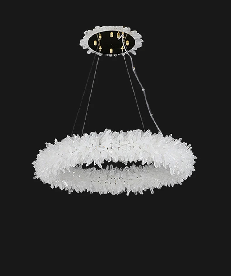 Crystal Brass Round Chandelier