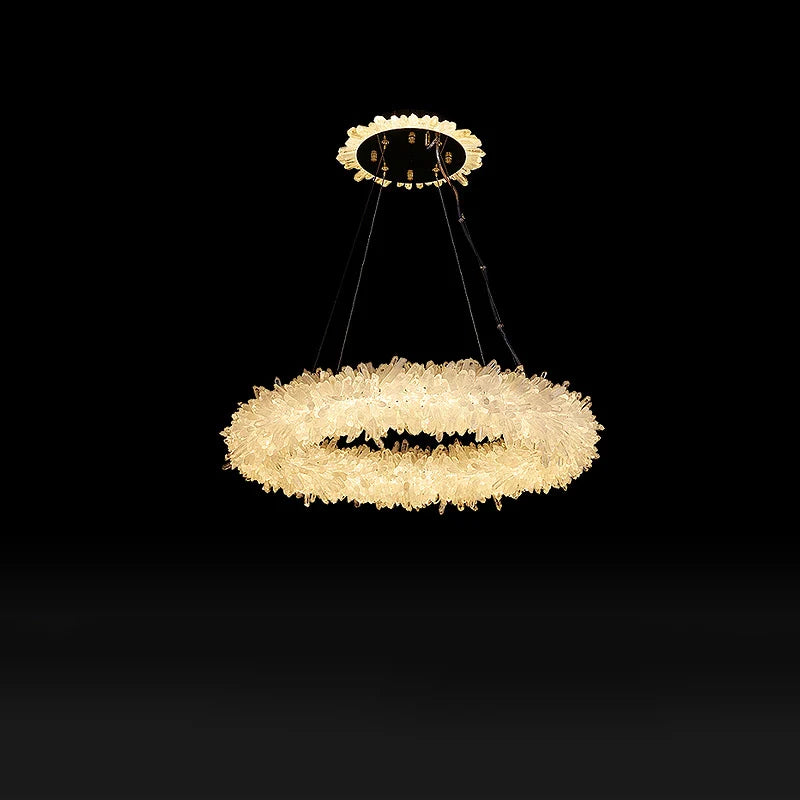 Crystal Brass Round Chandelier