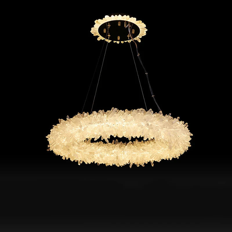 Crystal Brass Round Chandelier