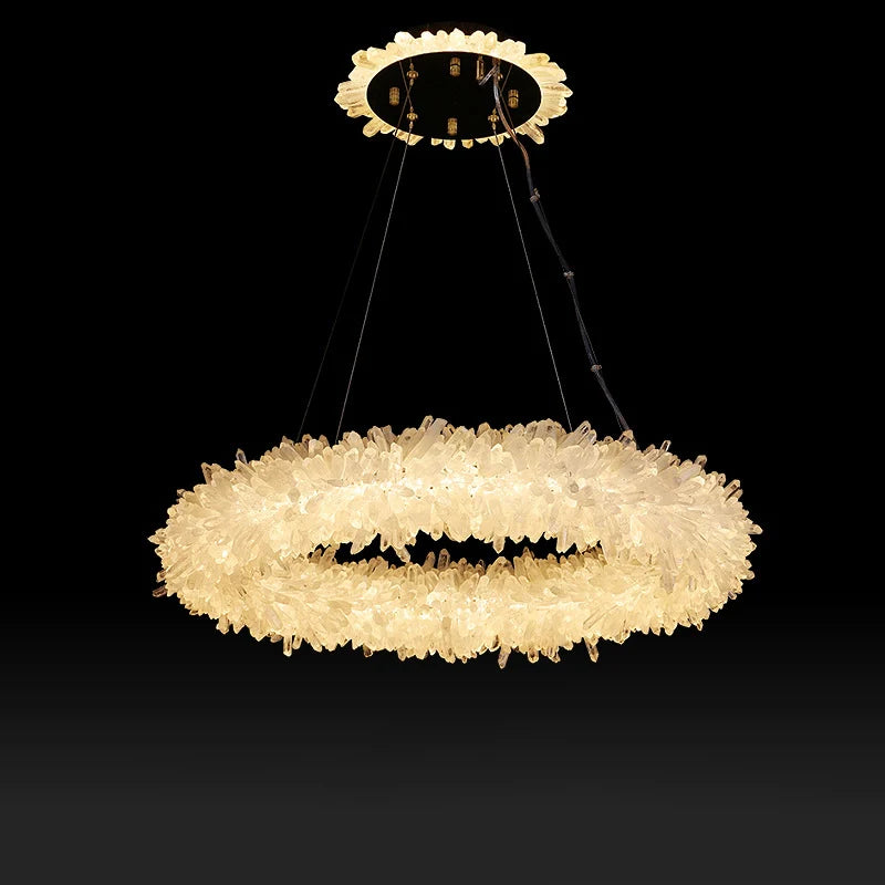 Crystal Brass Round Chandelier