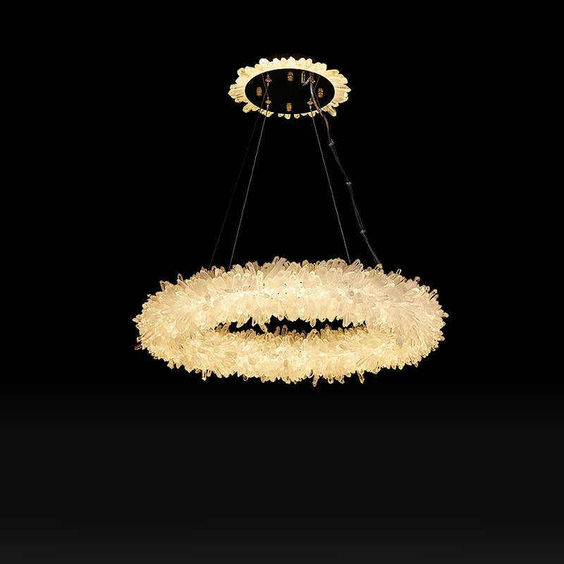 Crystal Brass Round Chandelier