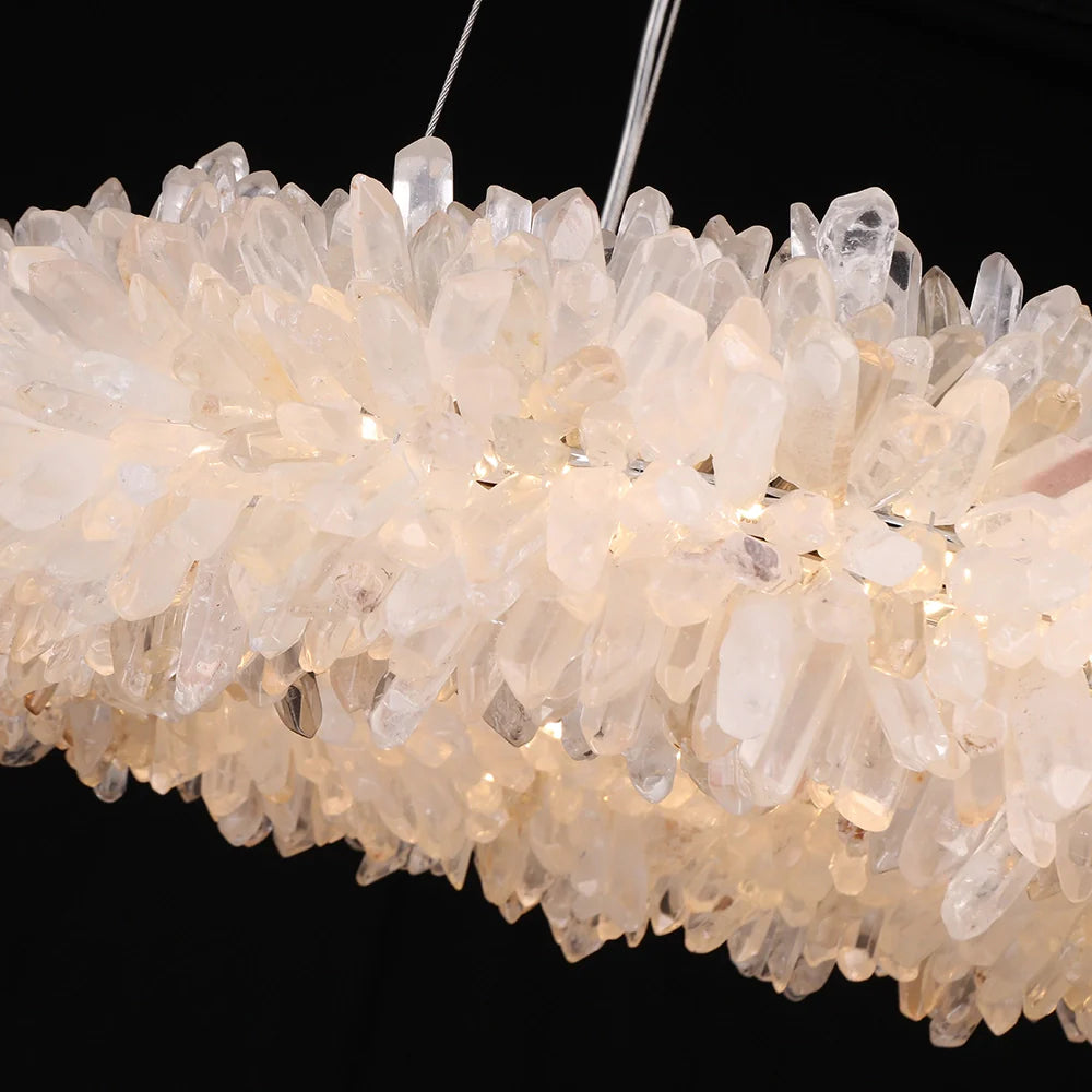 Crystal Brass Round Chandelier