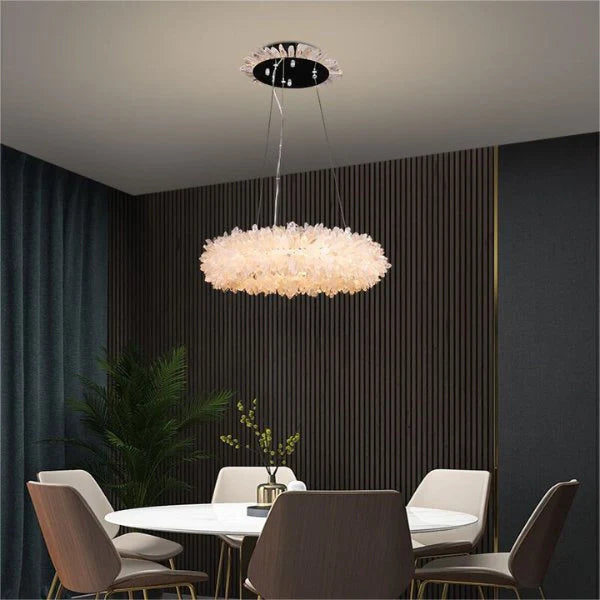 Crystal Brass Round Chandelier