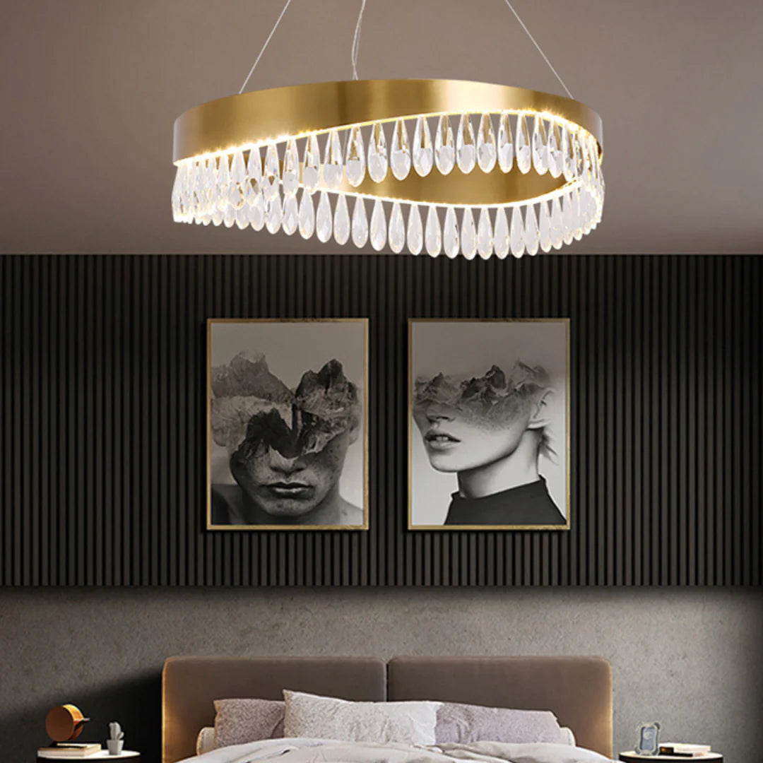 Golden Ring Crystal Light Luxury Chandelier