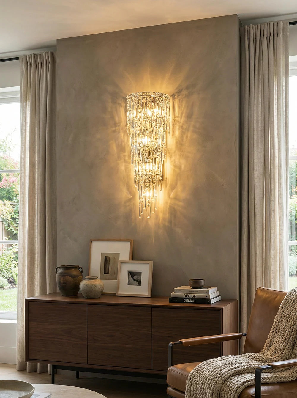 Crystal Rainfall Cyra Wall Lamp