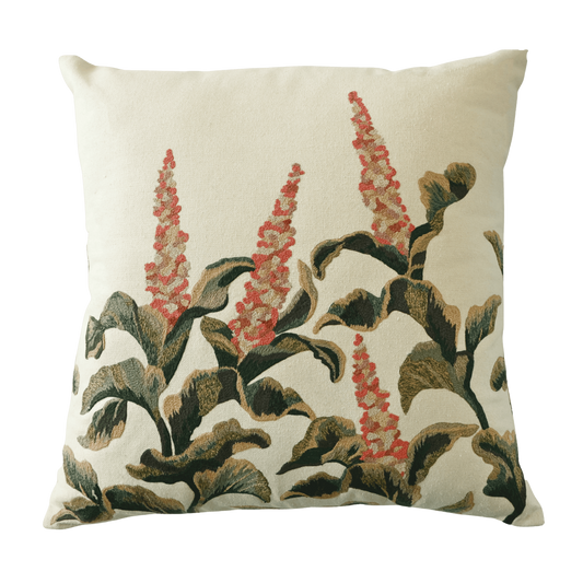 Hand Embroidered Tapestry Silk Pillow Cover 20" x 20"