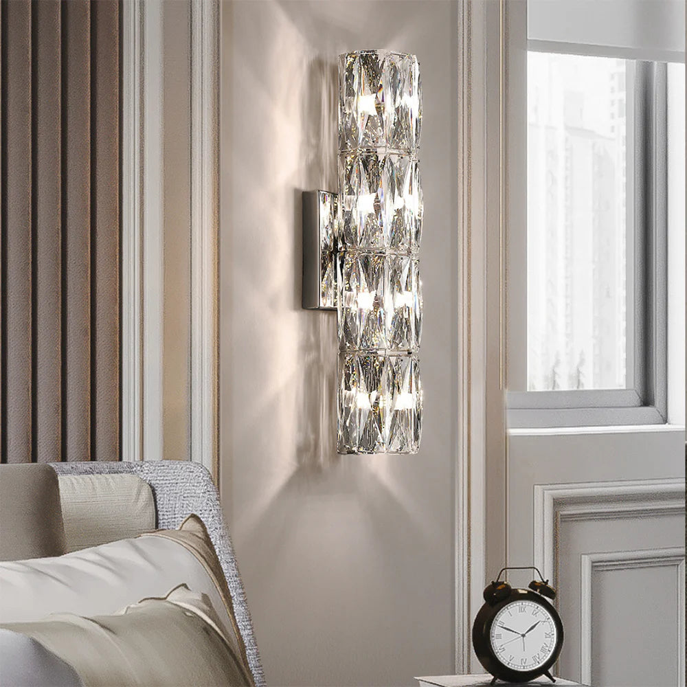 Cylindrical Crystal Wall Lamp