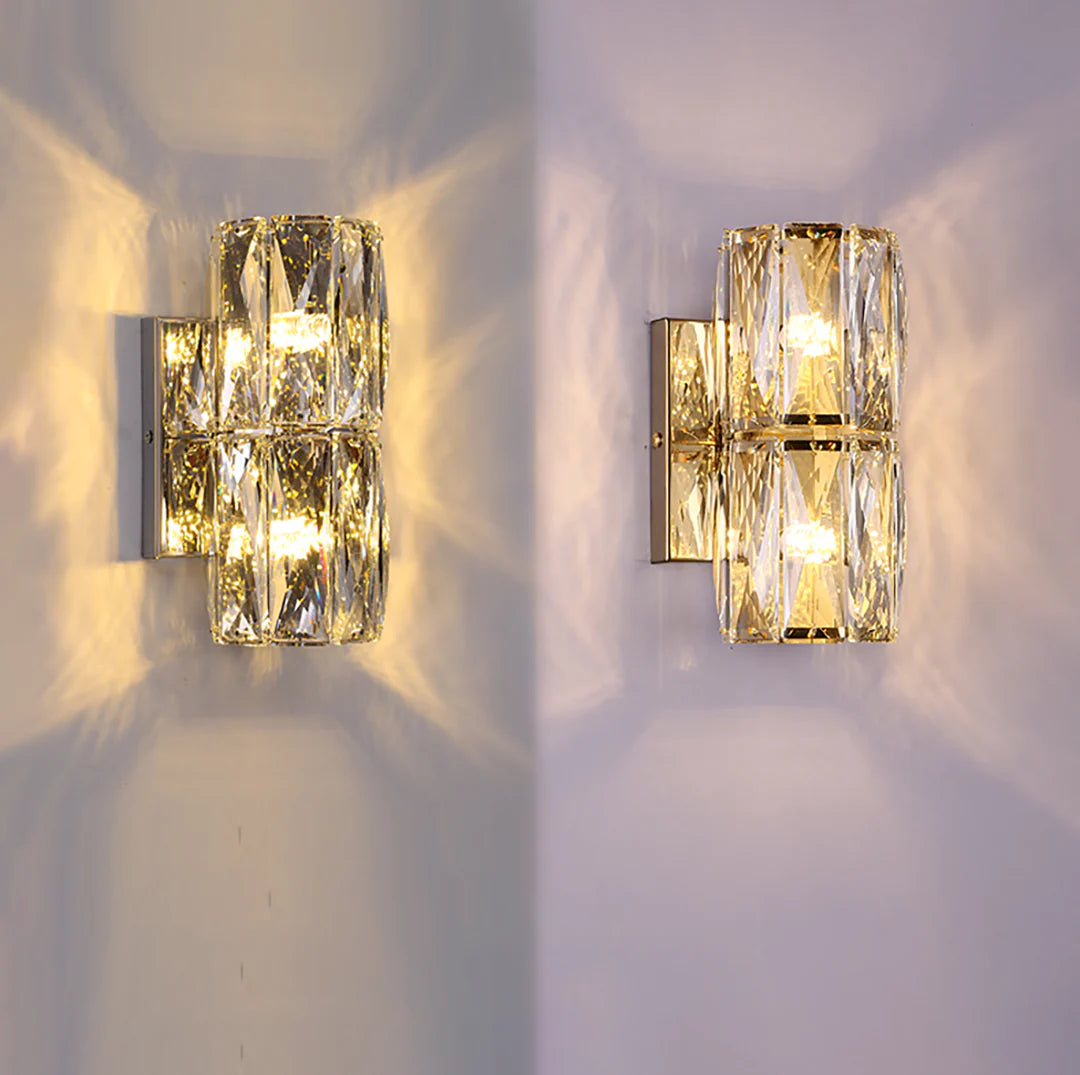 Cylindrical Crystal Wall Lamp