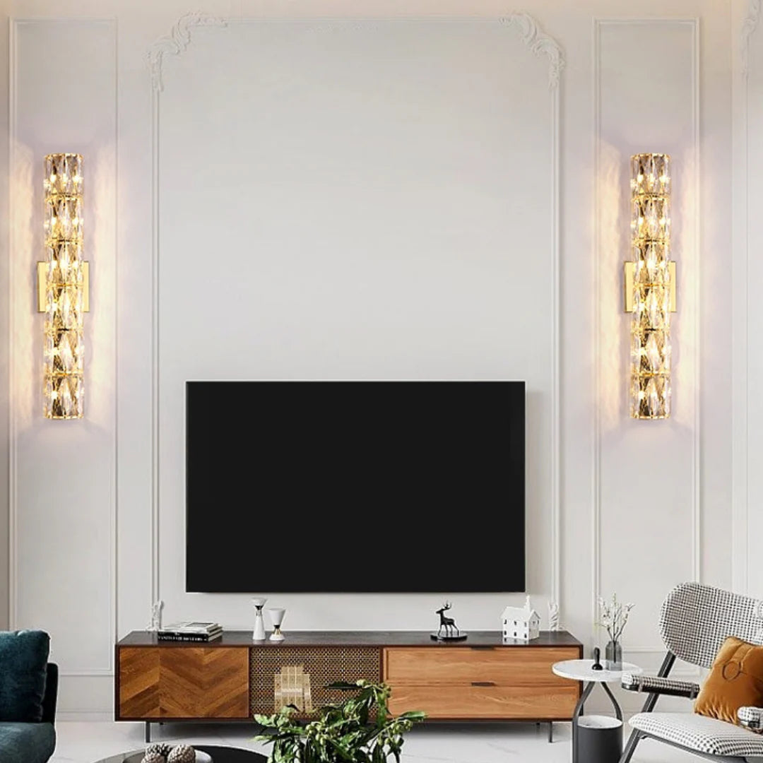 Cylindrical Crystal Wall Lamp