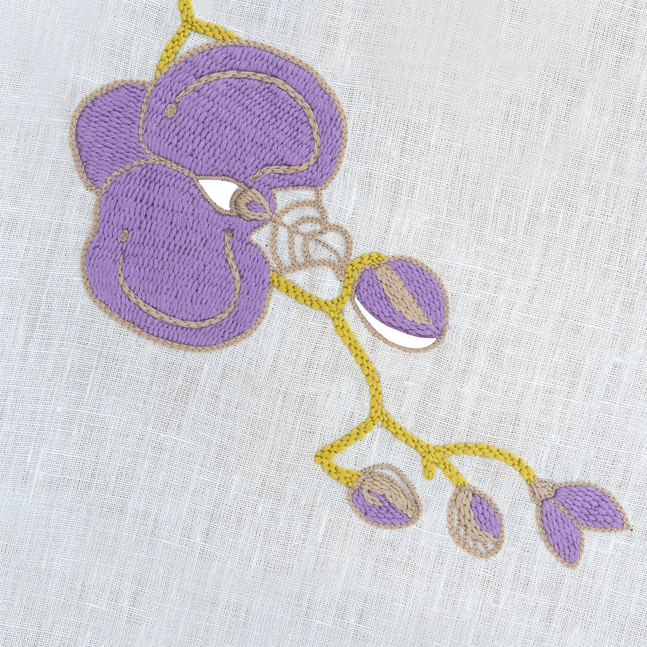 Hand Embroidered Vintage Floral Placemats 14" × 18" (Set of 4)