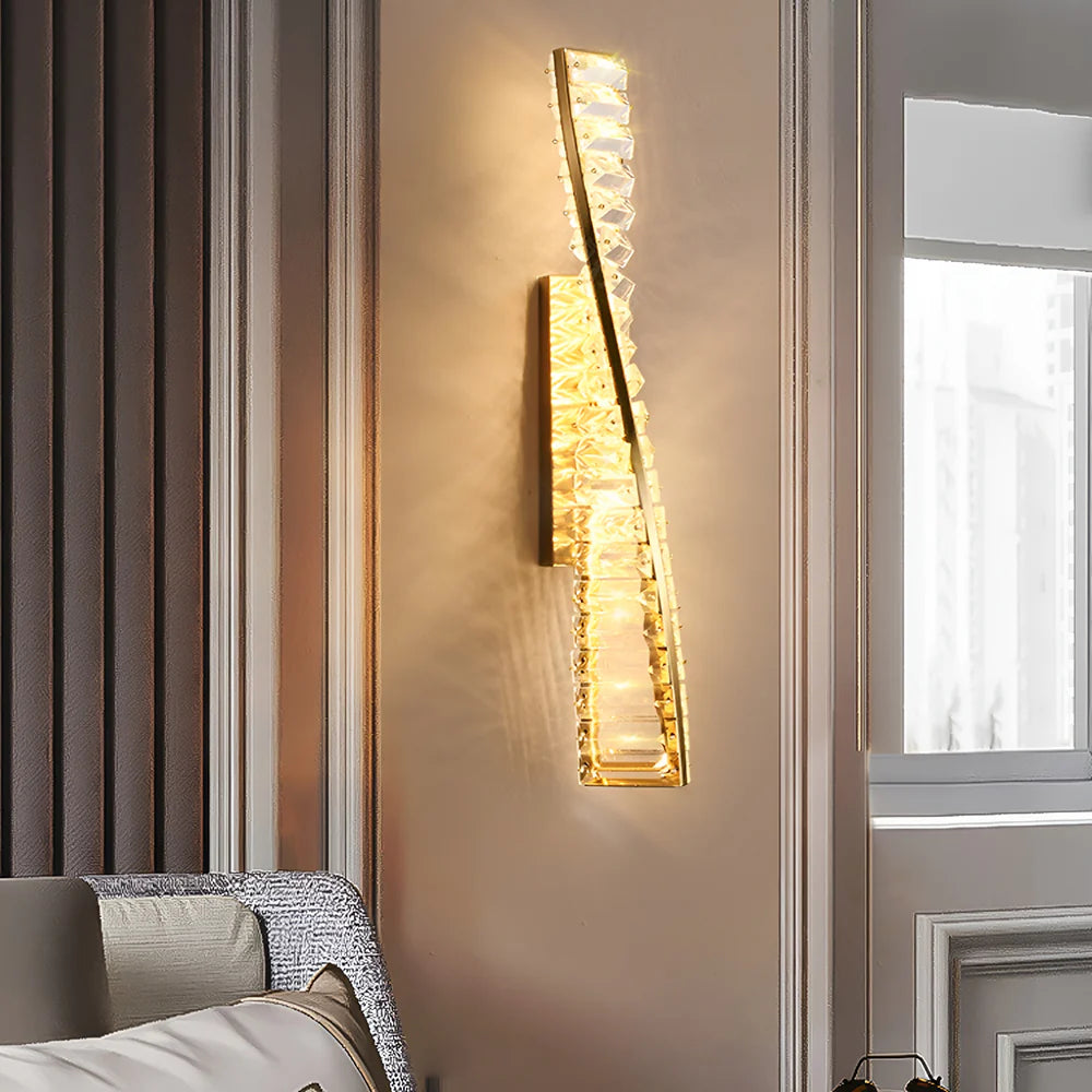 Dna Double Helix Crystal Wall Light