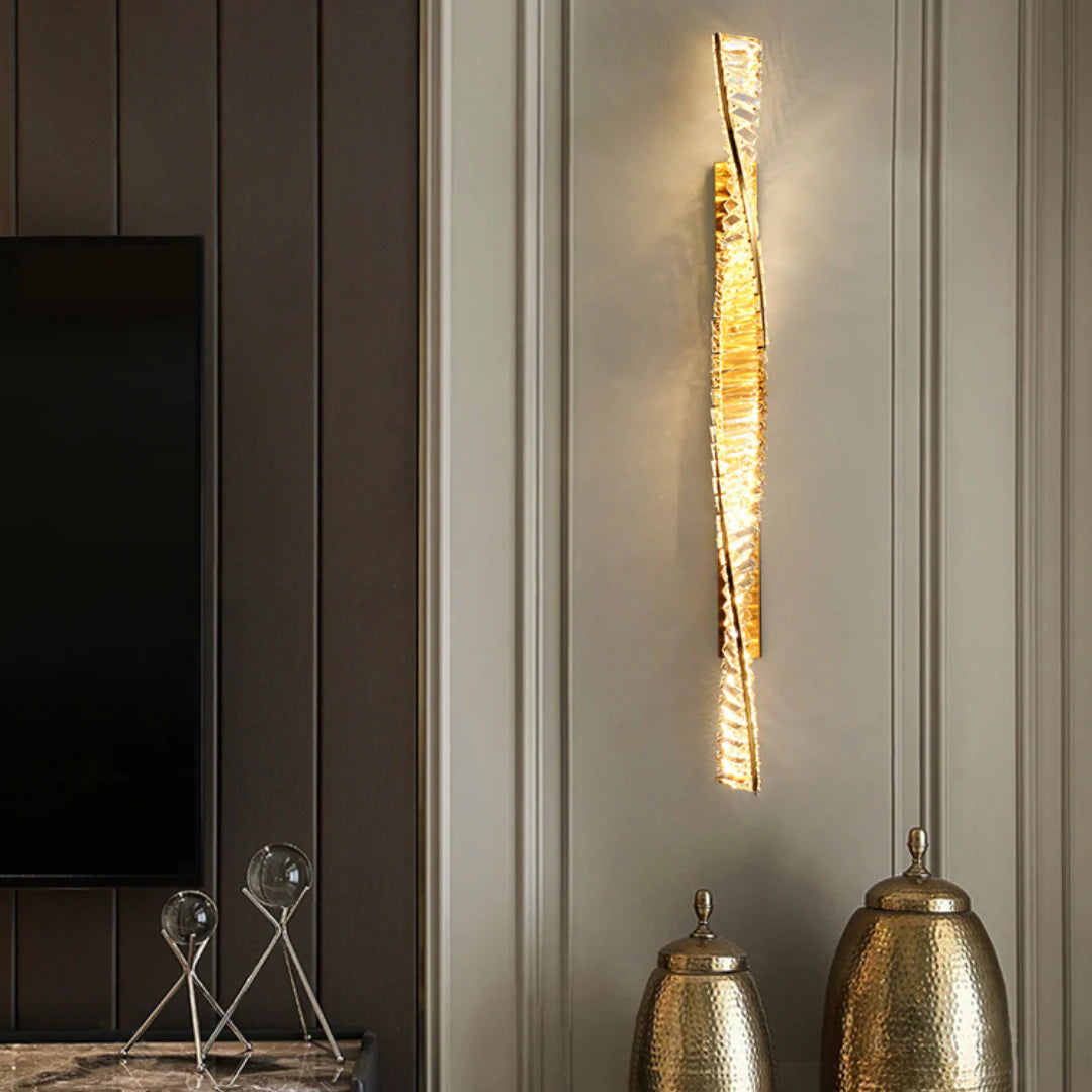 Dna Double Helix Crystal Wall Light