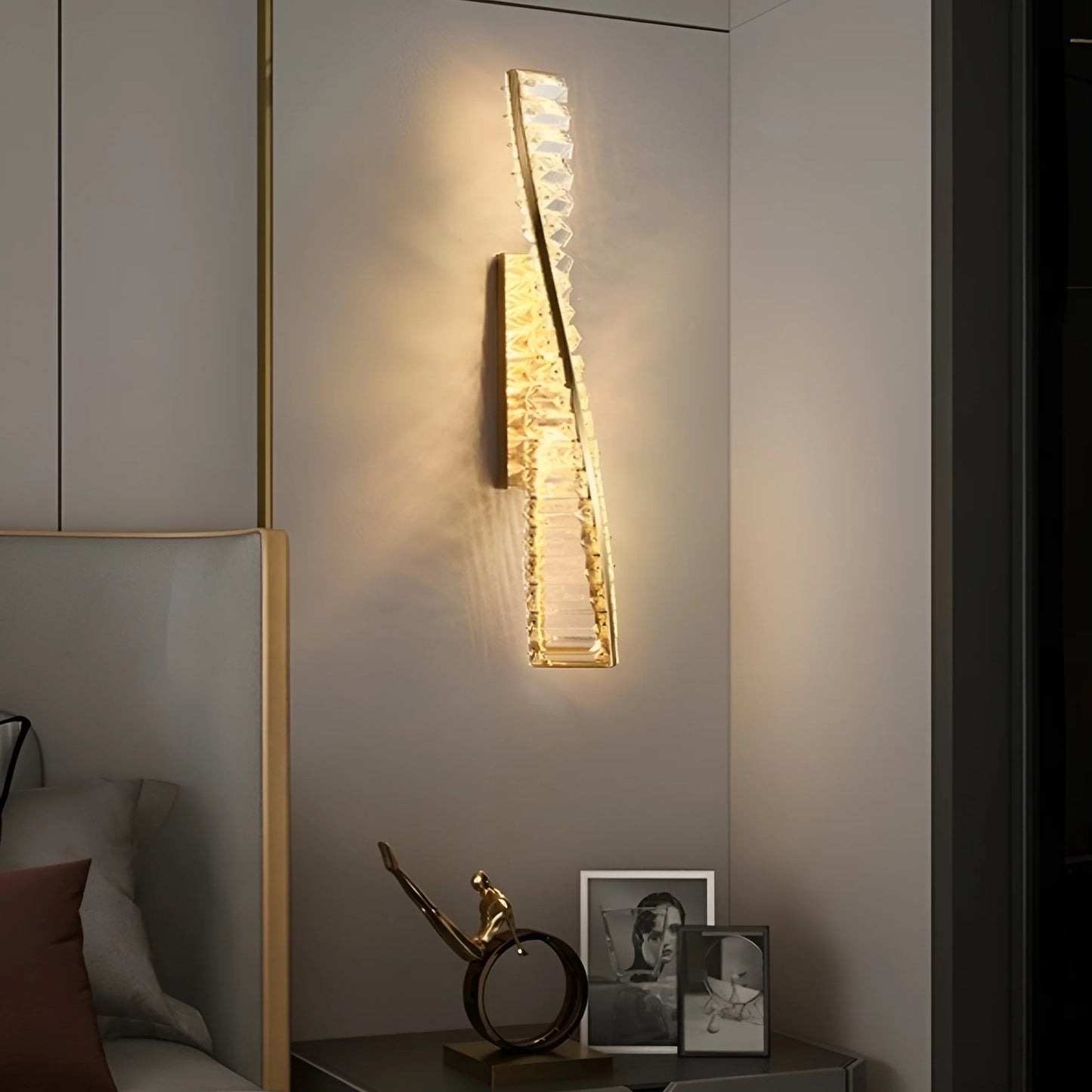 Dna Double Helix Crystal Wall Light