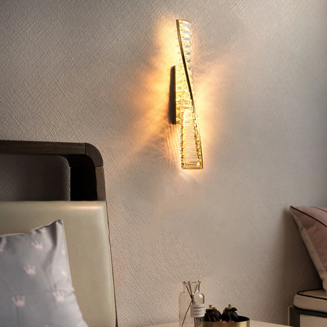 Dna Double Helix Crystal Wall Light