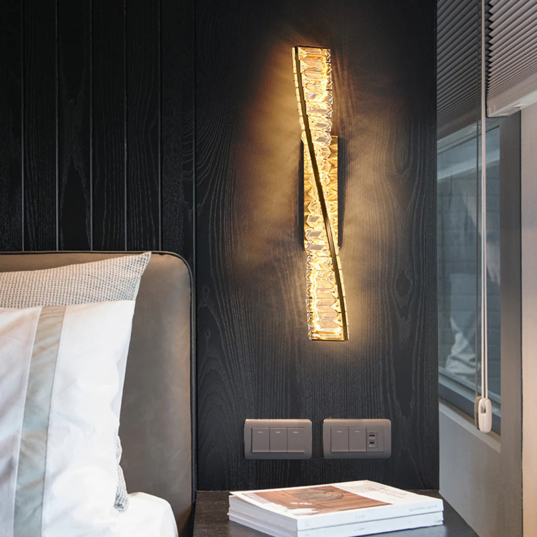 Dna Double Helix Crystal Wall Light