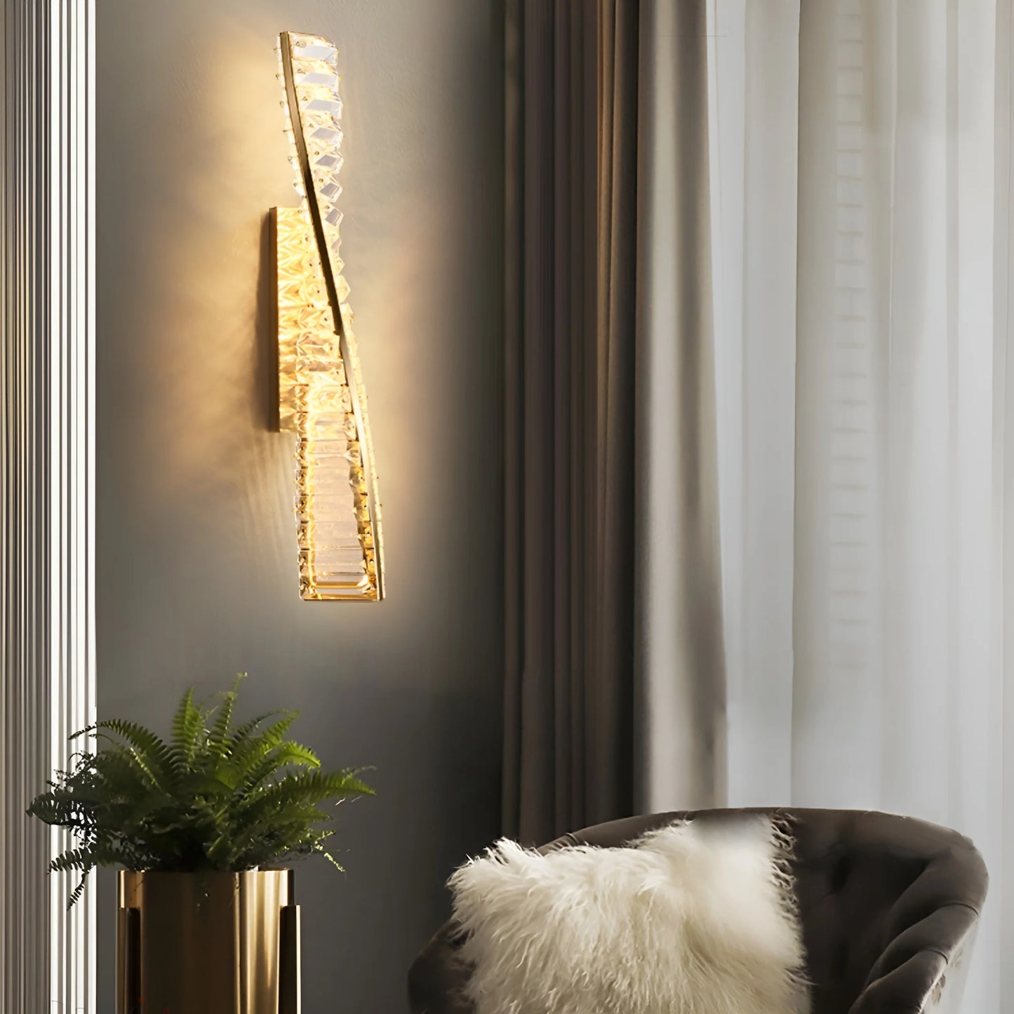 Dna Double Helix Crystal Wall Light