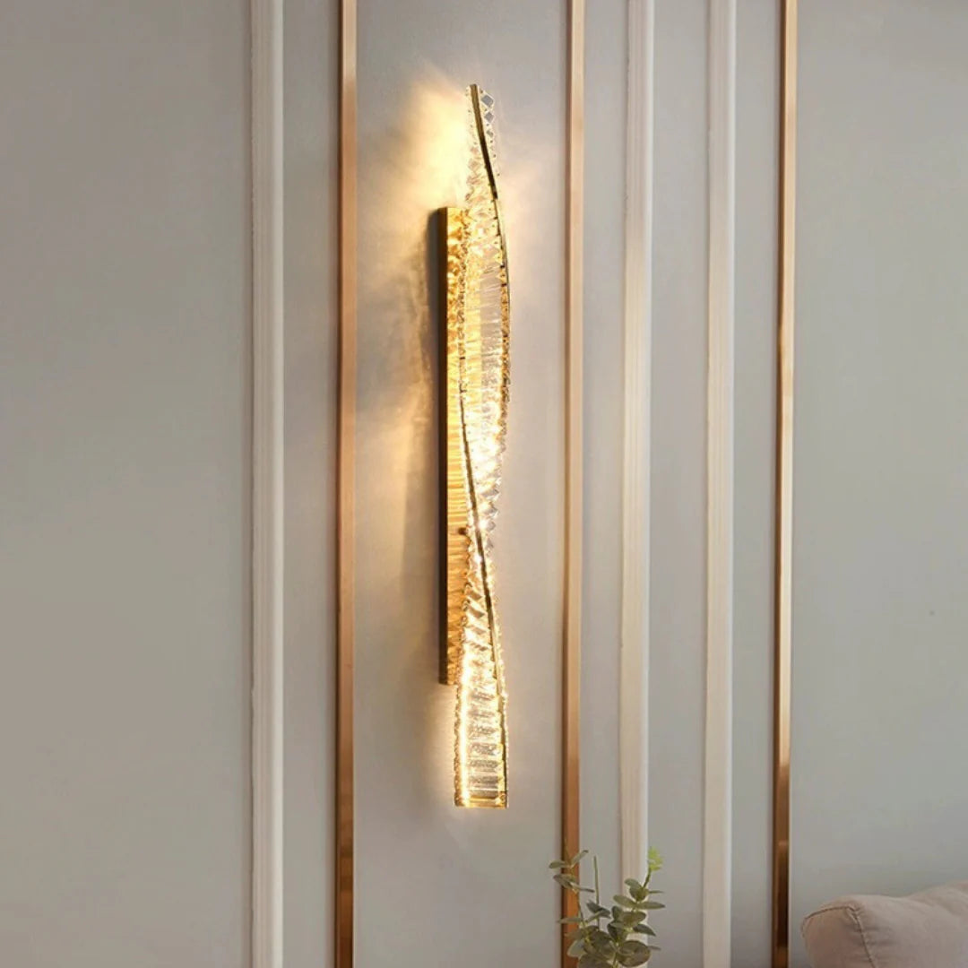 Dna Double Helix Crystal Wall Light
