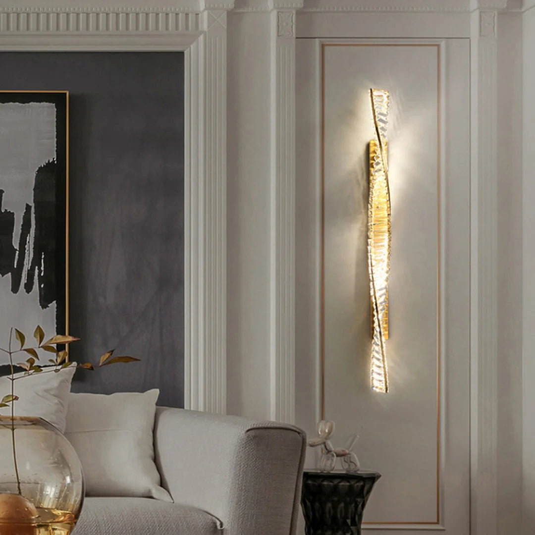 Dna Double Helix Crystal Wall Light