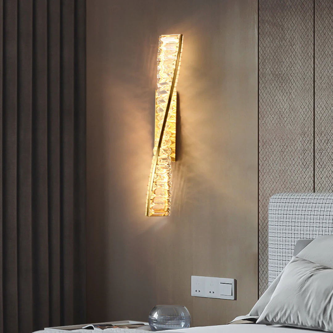 Dna Double Helix Crystal Wall Light