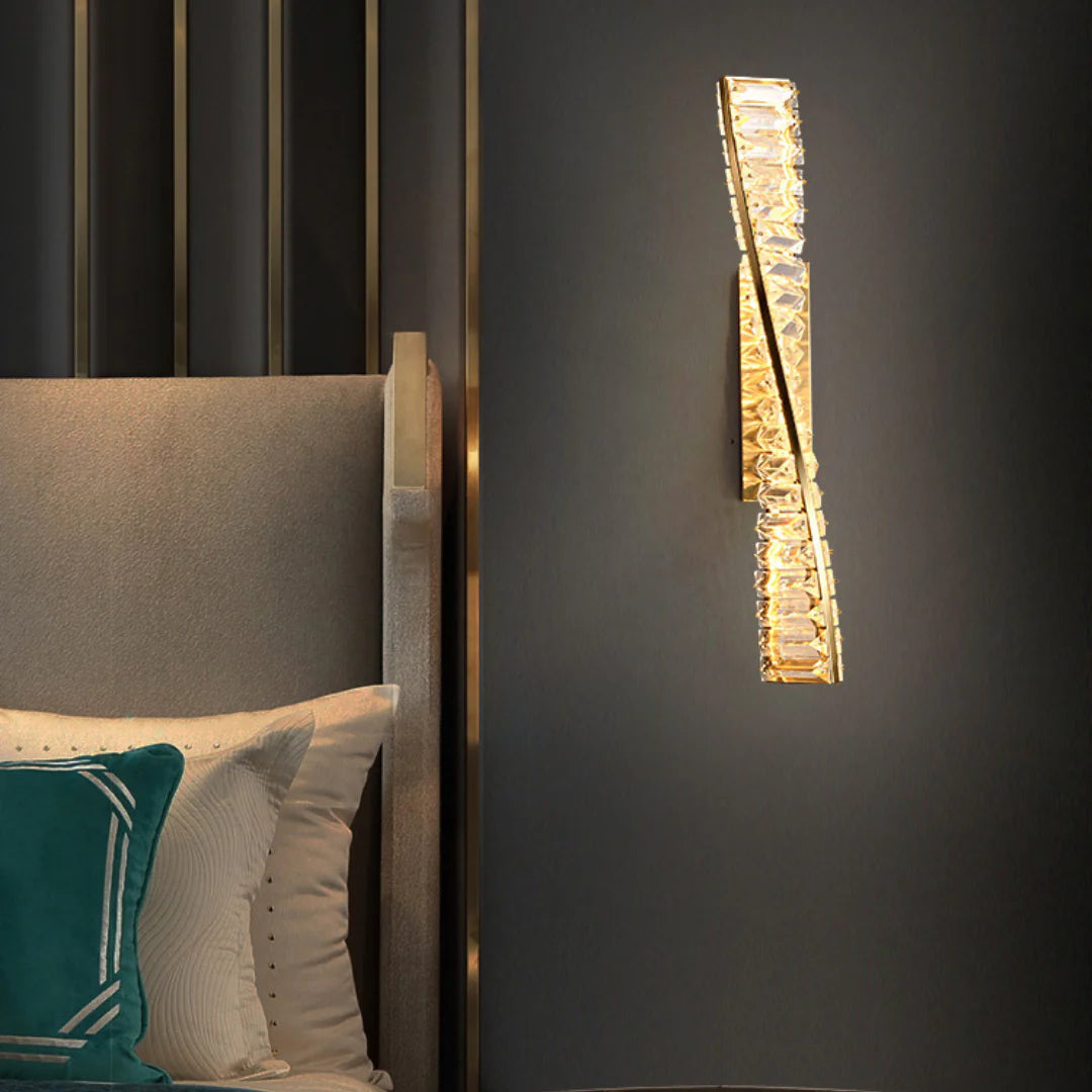 Dna Double Helix Crystal Wall Light