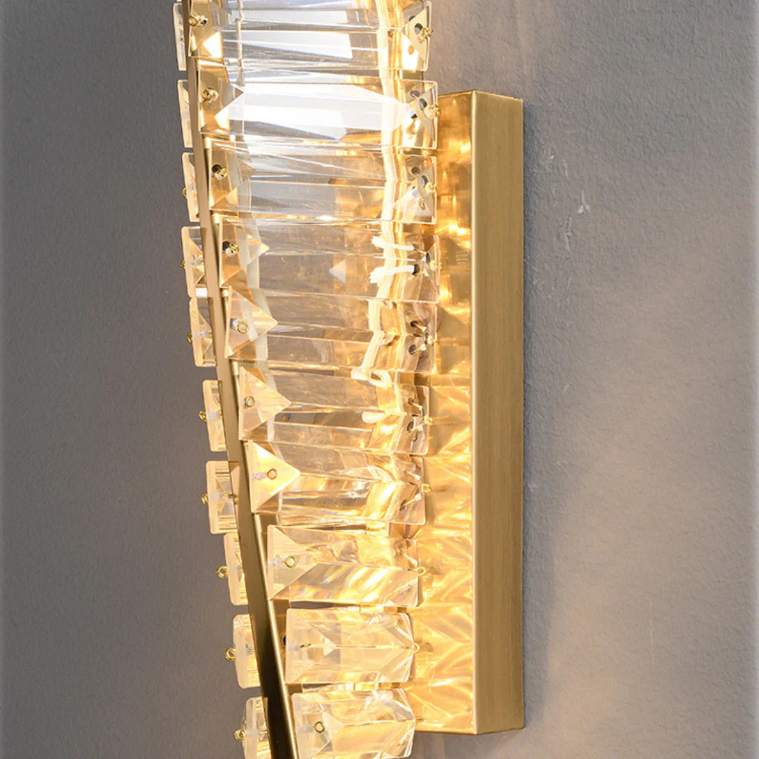 Dna Double Helix Crystal Wall Light