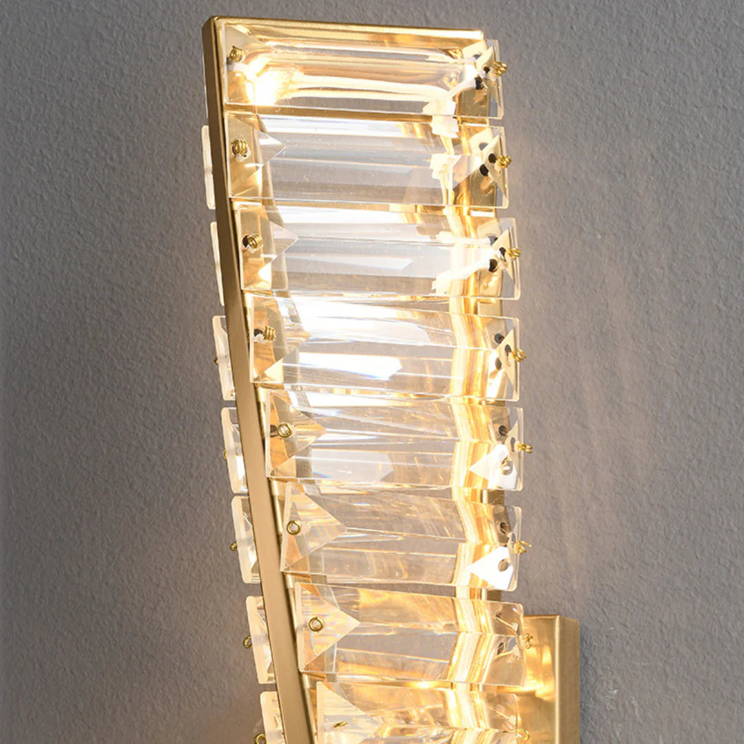 Dna Double Helix Crystal Wall Light