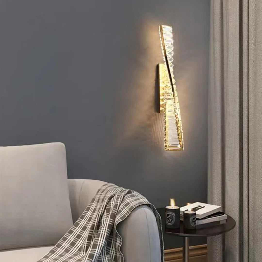 Dna Double Helix Crystal Wall Light