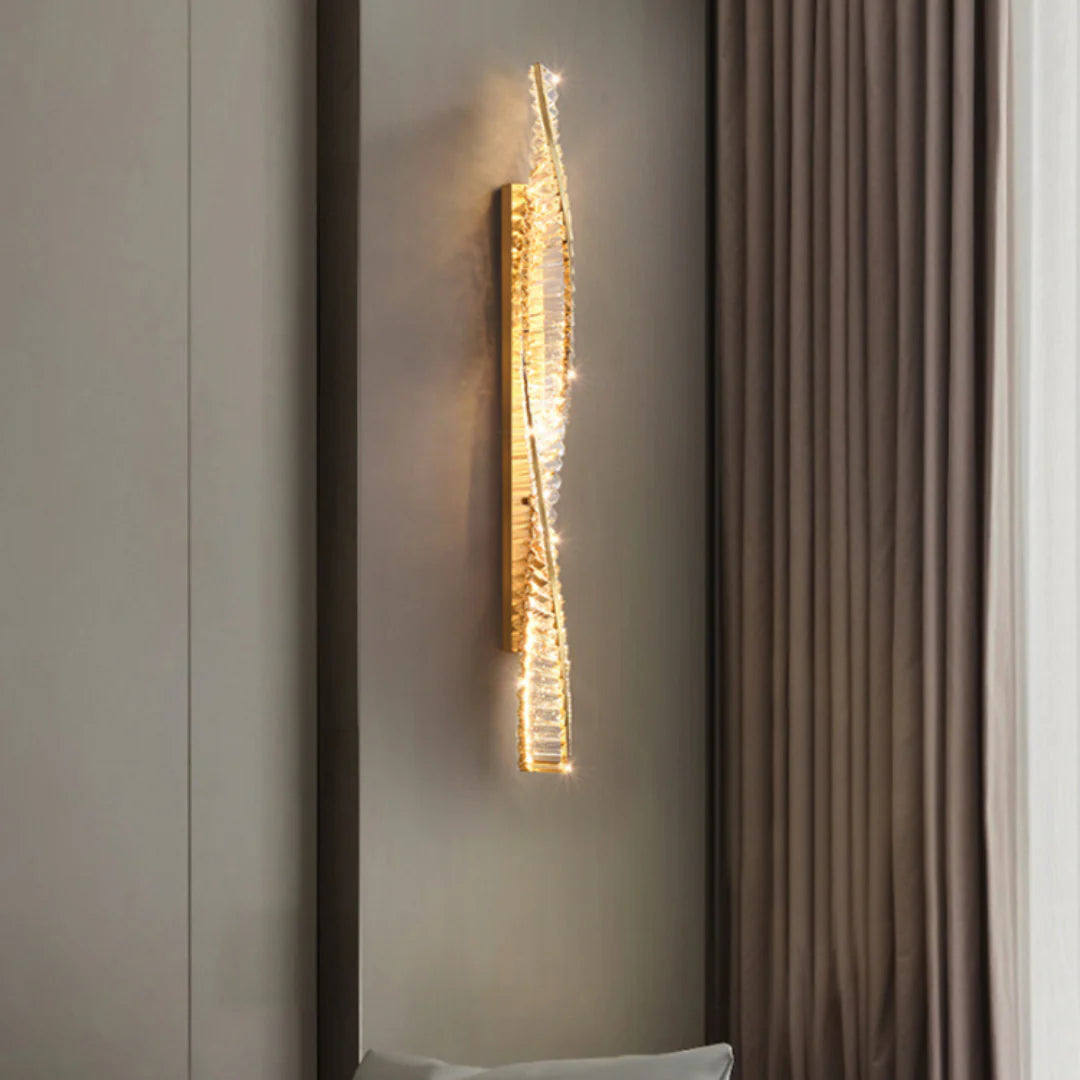 Dna Double Helix Crystal Wall Light