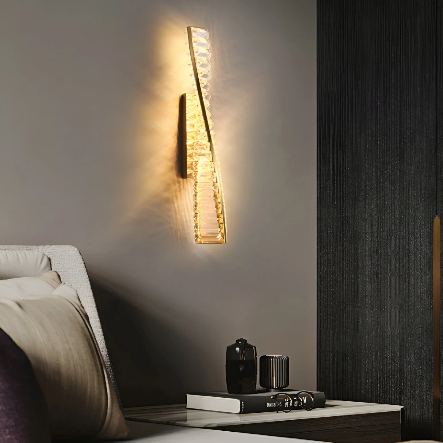 Dna Double Helix Crystal Wall Light