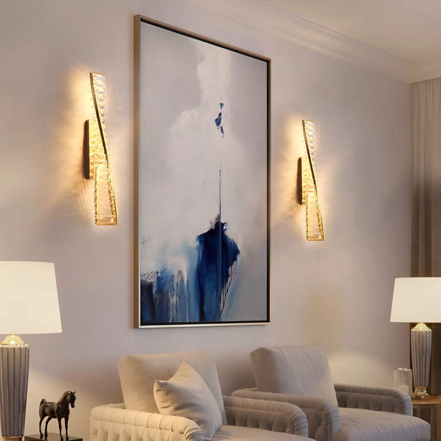 Dna Double Helix Crystal Wall Light