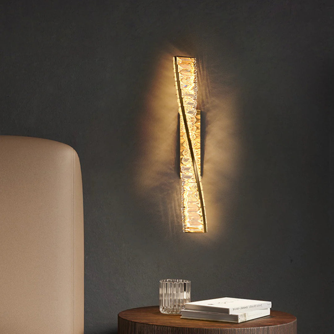 Dna Double Helix Crystal Wall Light