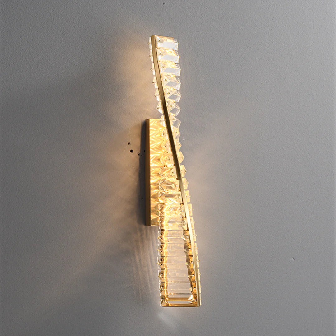Dna Double Helix Crystal Wall Light
