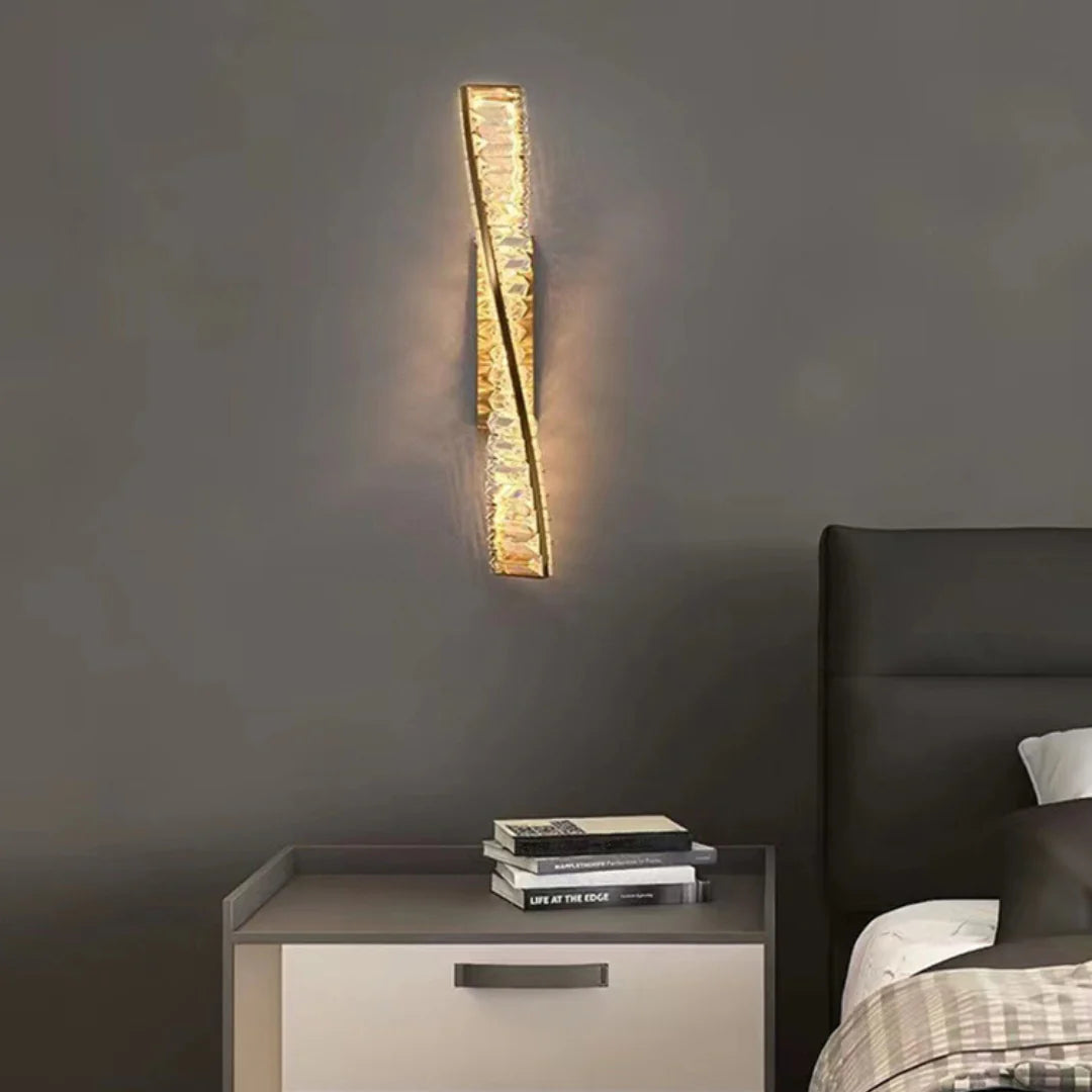 Dna Double Helix Crystal Wall Light