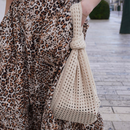 Oat Crochet Handbag