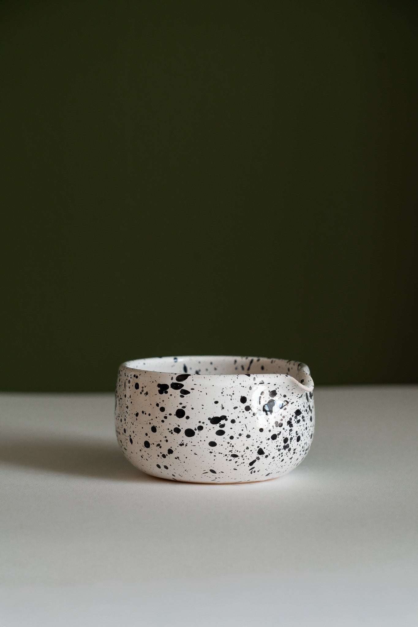 Handmade Matcha Bowl - Speckled or Stroked Pattern
