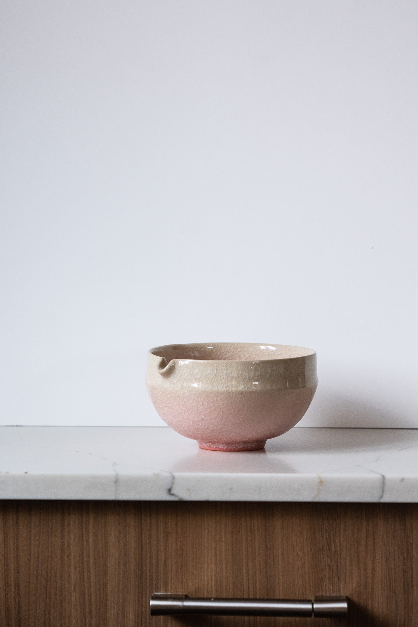 Handmade Ceramic Matcha Bowl with Spout & Matching Cup Set