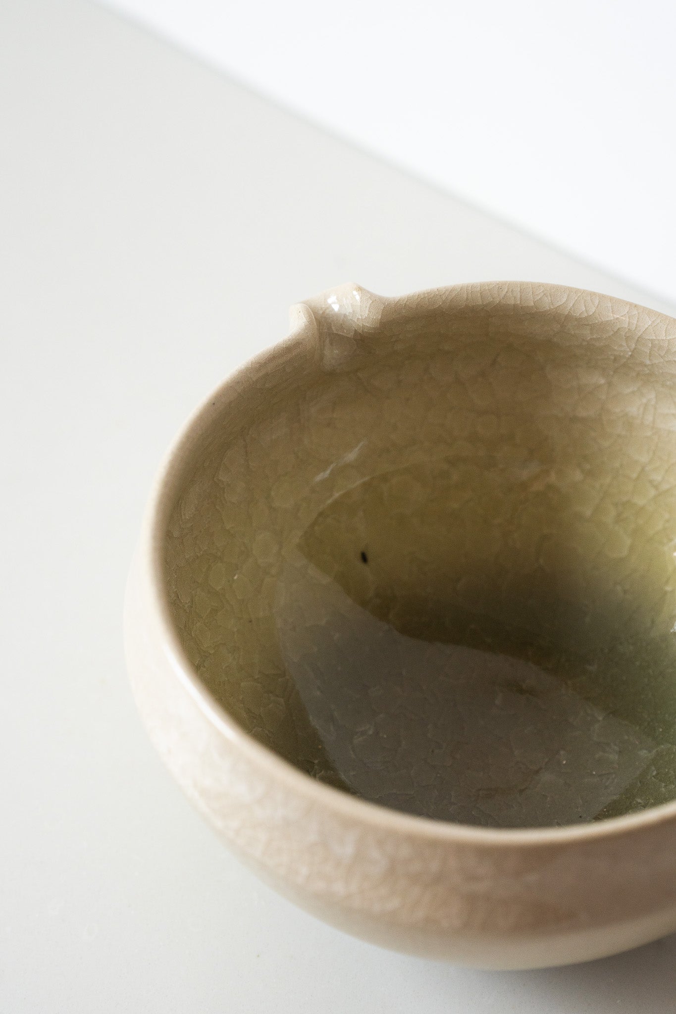 Handmade Ceramic Matcha Bowl with Spout & Matching Cup Set