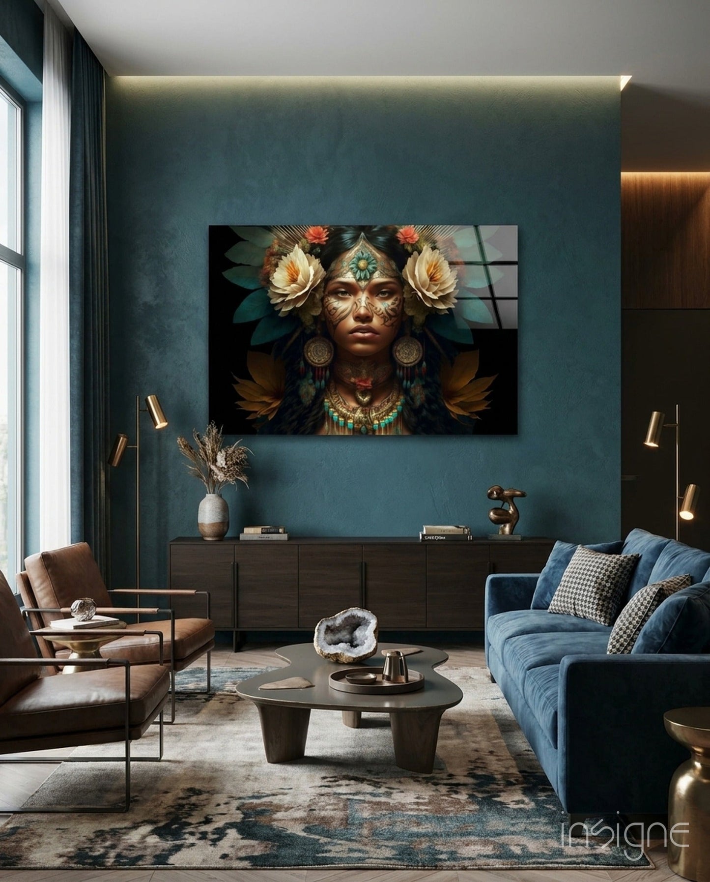 Beauty of the Clan Glass Wall Art  || Designer Collection