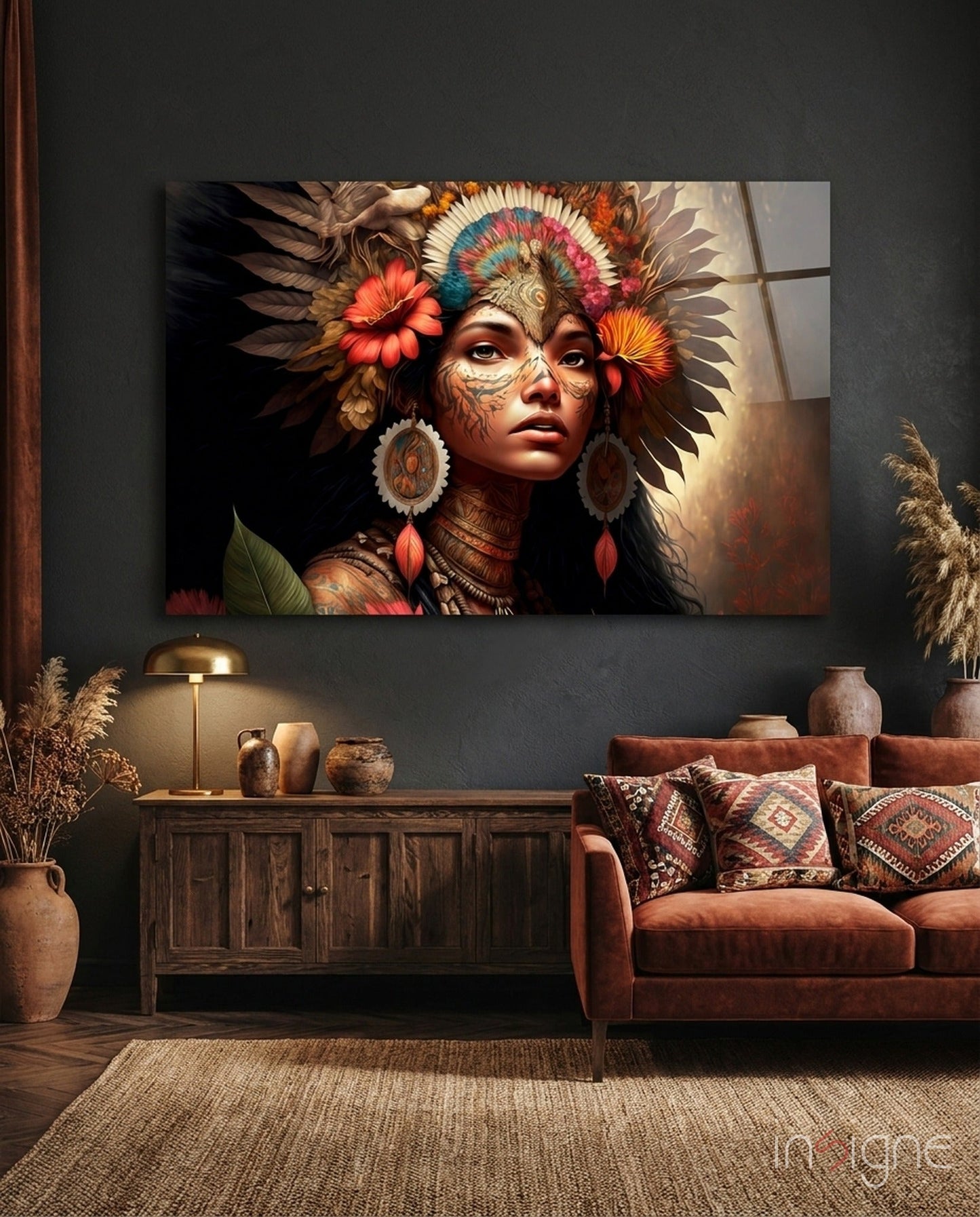 Beauty of the Clan Glass Wall Art  || Designer Collection