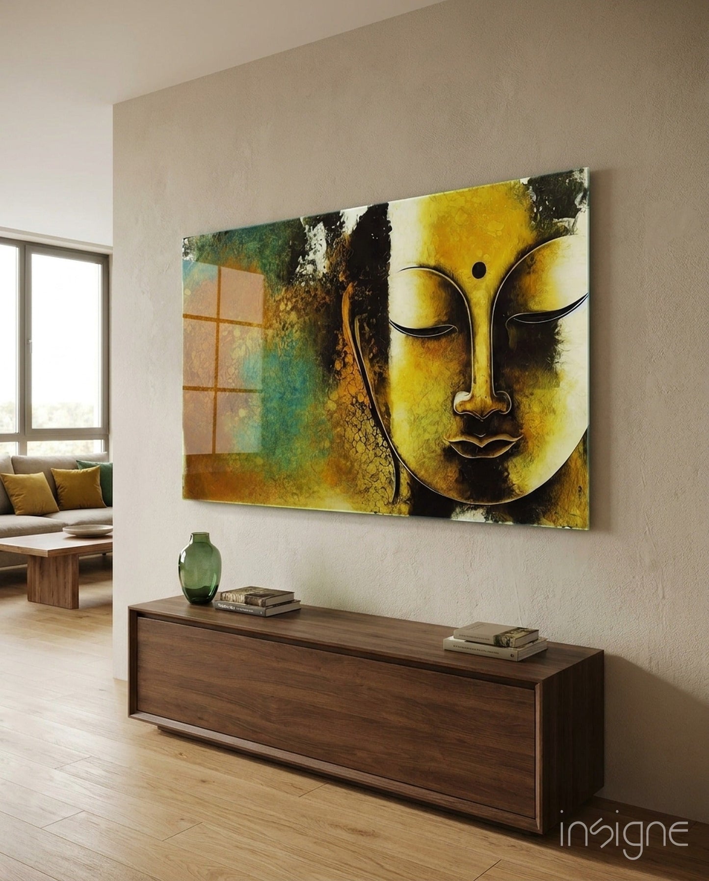 Buddha Glass Wall Art  || Designer Collection