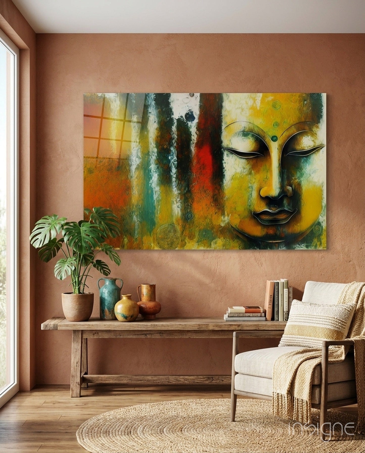 Buddha Glass Wall Art  || Designer Collection