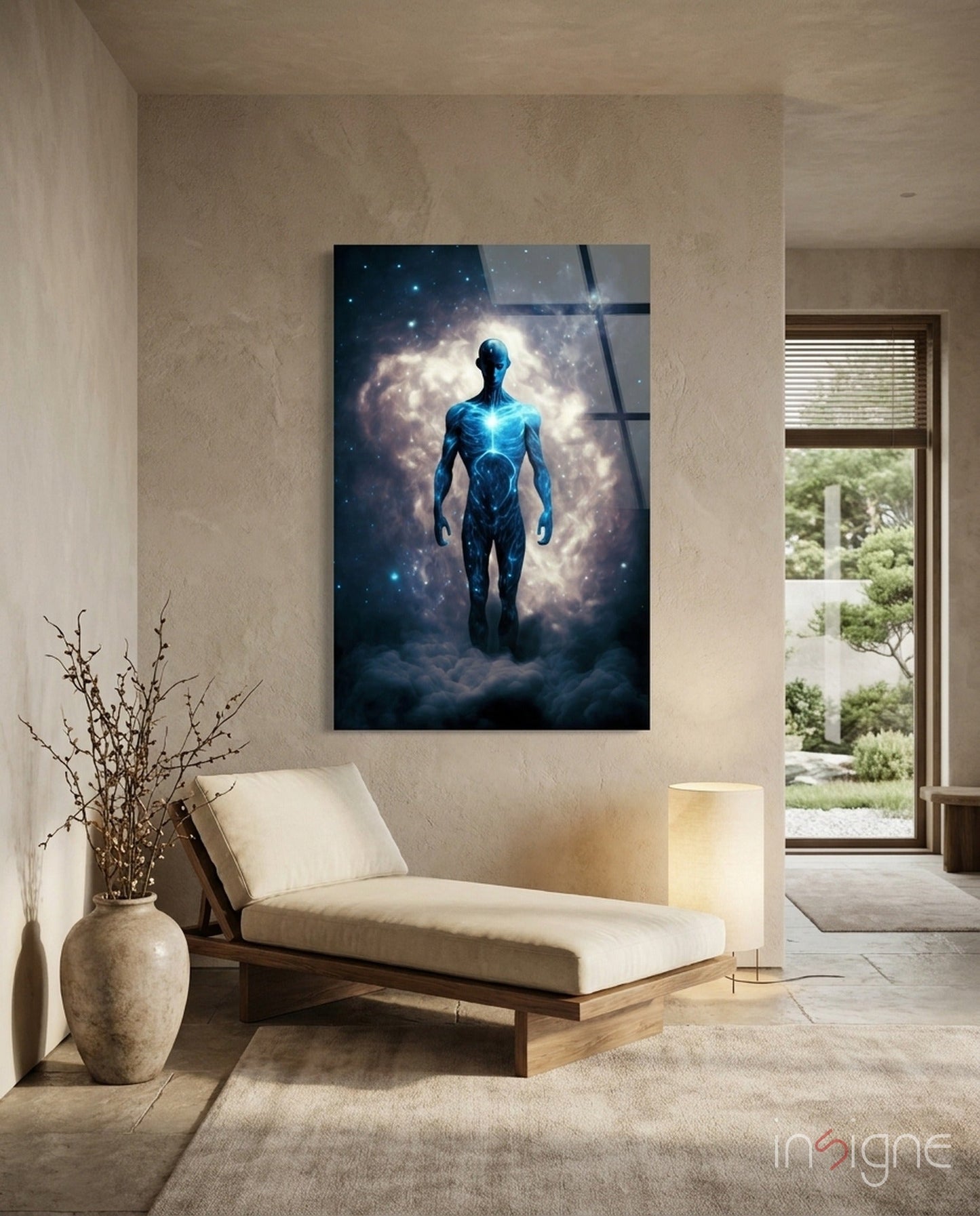 Vitruvius Man Glass Wall Art  || Designers Collection