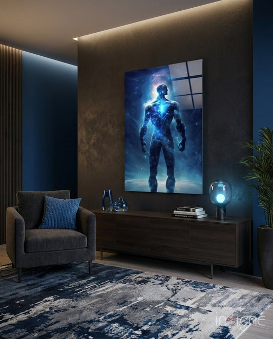 Vitruvius Man Glass Wall Art  || Designers Collection