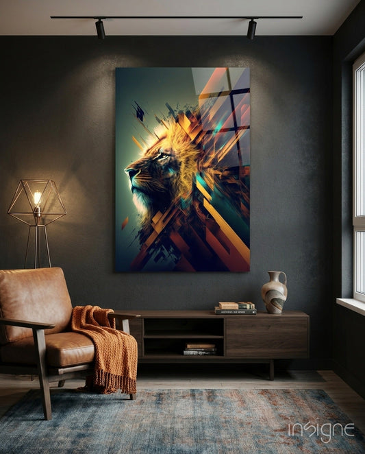 Lion King Glass Wall Art  || Designer Collection