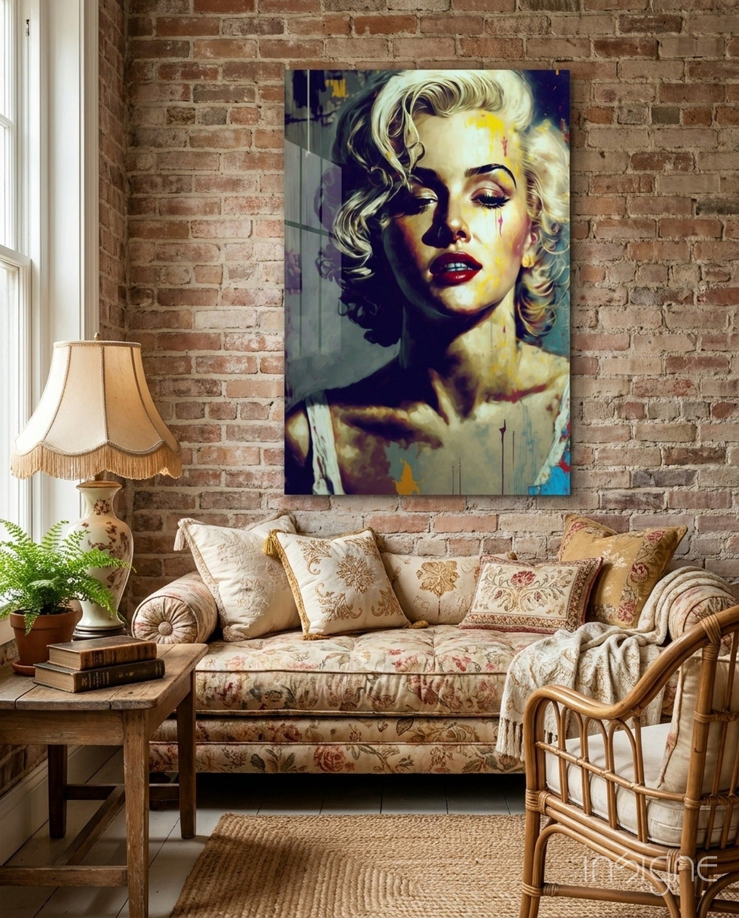 Marilyn Monroe Glass Wall Art  || Designer Collection