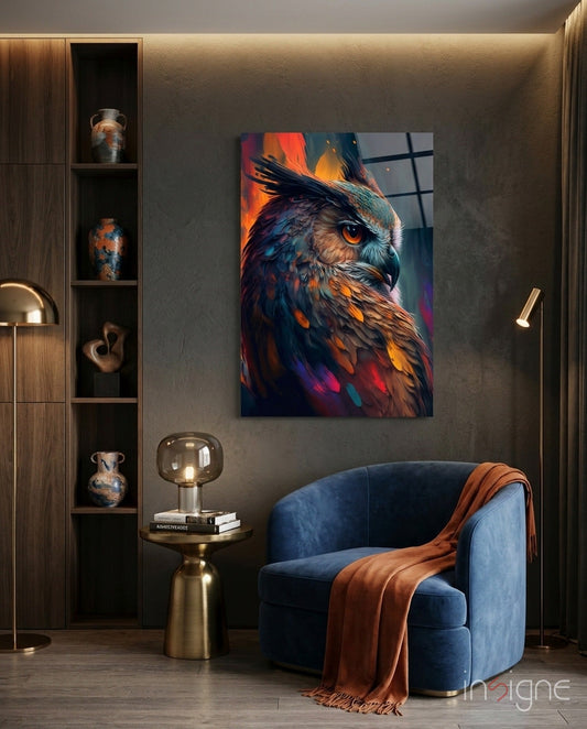Owl's Eye Glass Wall Art  || Designer Collection