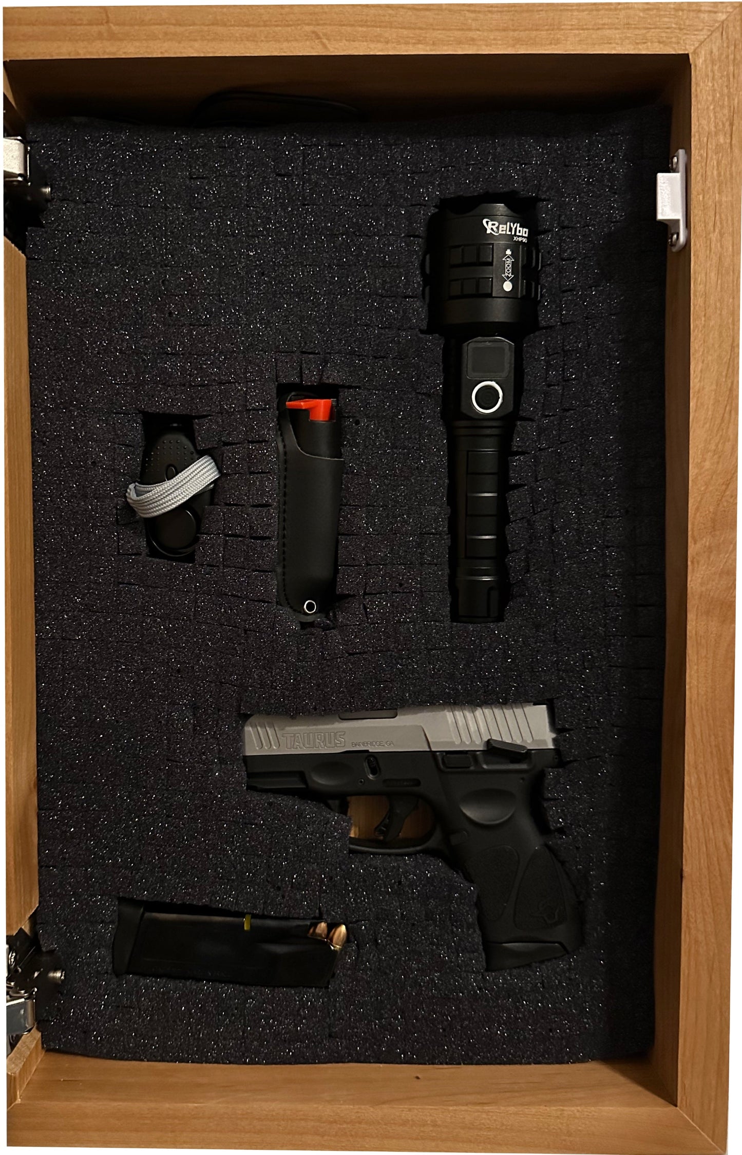 Red Cardinal Bird Gun Concealment Furniture - Handcrafted Hidden Gun Storage Wall Decor - Hidden Gun Shelf with Magnetic Lock for Quick Access