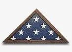 Desktop Flag Case, Table Flag Display Case, Table Flag Frame - Cherry
